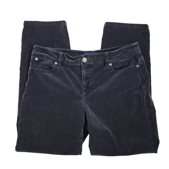 Talbots Pants - Talbots Women's Simply Flattering 5-Pocket Straight Black Corduroy Pants Sz 8P